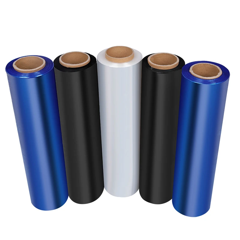 Packing Film 100 Raw Material 20 Micron 80 Gauge Clear Plastic Wrap Manufacturer 50kg Lldpe jumbo roll stretch Film