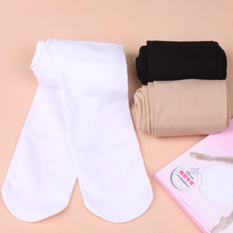 High Elastic 80 Denier Nylon Adult youth Girls Ballet Nylon Dance Tights White/ Black Soft Pantyhose Ballet Dance Tights 8025