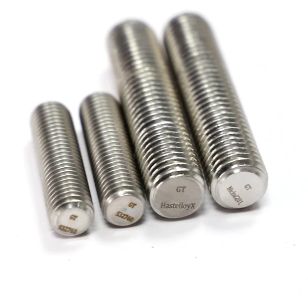 DIN976 Stud bolt thread rod 1/2 3/8 Stainless steel ASTMA193 B8 B8M  b8t b8r 321 B5 B6 Inconel monel