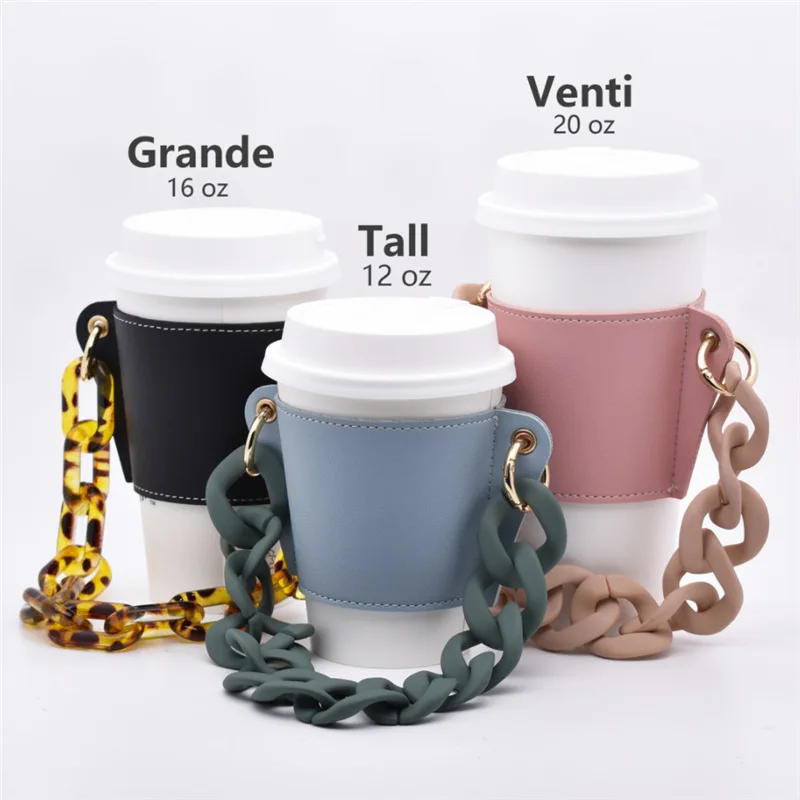 2021 Colorful Handmade Coffee Cup Sleeve Holder Mug Paper Glass Tea With Strap
