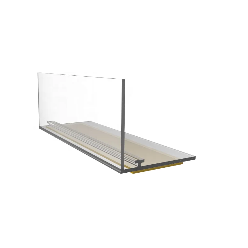 Meethope pusher system pvc supermarket shelf dividers  L shape Stopper with T rail self adhesive plastic label holder strip
