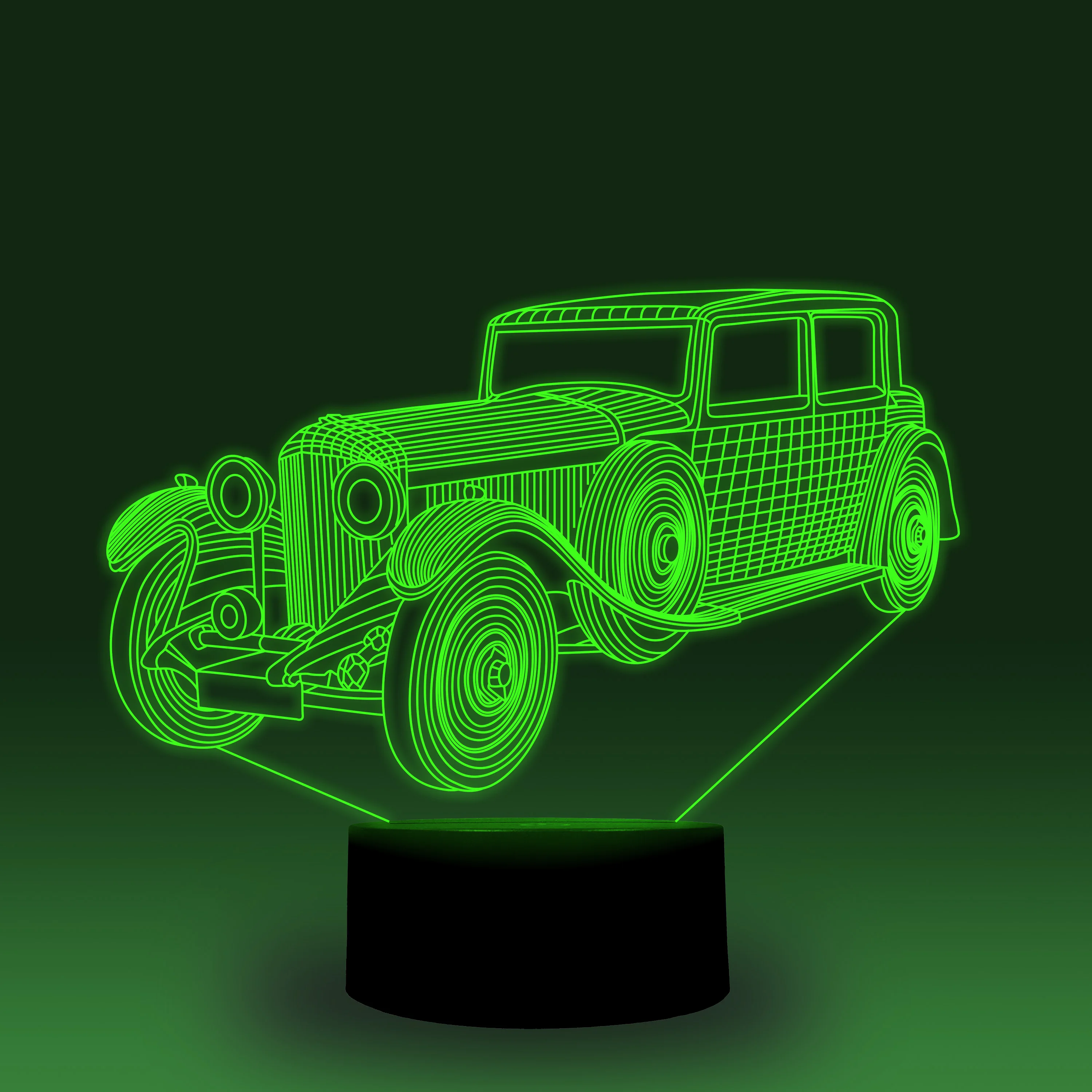 Creative Gifts Multicolor Kids Bedroom Table Lamp Illusion 3D LED Lamp Car Styling Acrylic Customize Night Lights