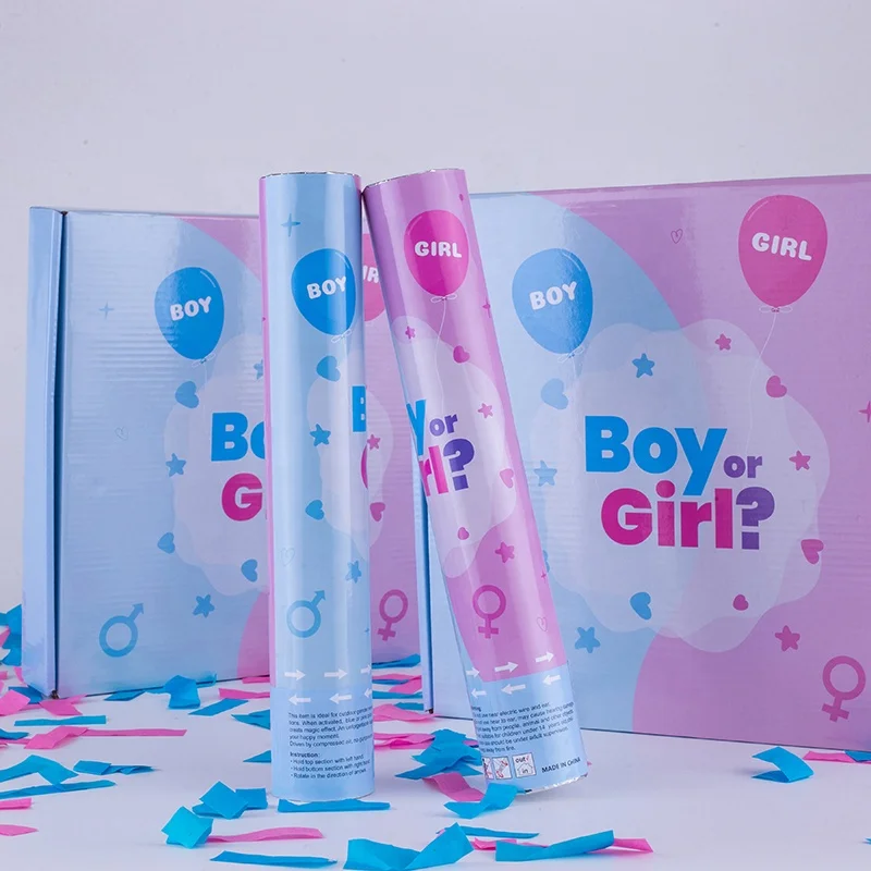 Biodegradable Gender Reveal Birthday Party Use Confetti Cannon Party Popper For Baby Shower