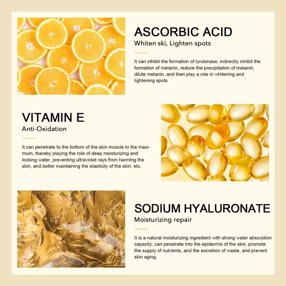 OEM/ODM Vitamin C Serum Organic Moisturizing Hyaluronic Acid Serum Hydrating Retinol Anti Ageing Facial Serum