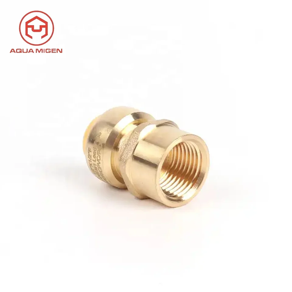 Professional Manufacture Gas Meter Connector Cross Water Female Thread Plumbing Press Pex Air Pipe Brass Fittings