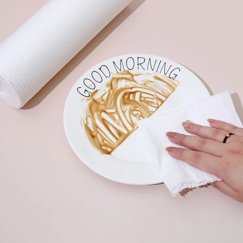 Breathable 100% Pet Spunlace Nonwoven Half Cross Mesh Spunlace Nonwoven  Fabric for Dry Wet Wipes