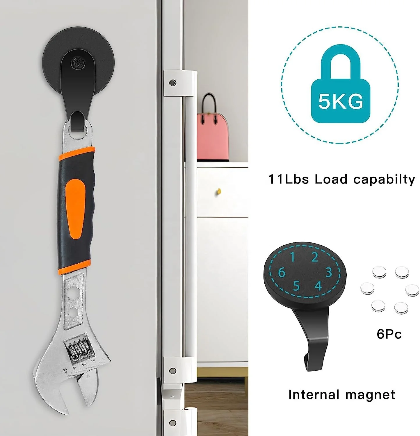 Best strong magnetic hook for christmas decorations garland wreath pendant key clothing home decorations