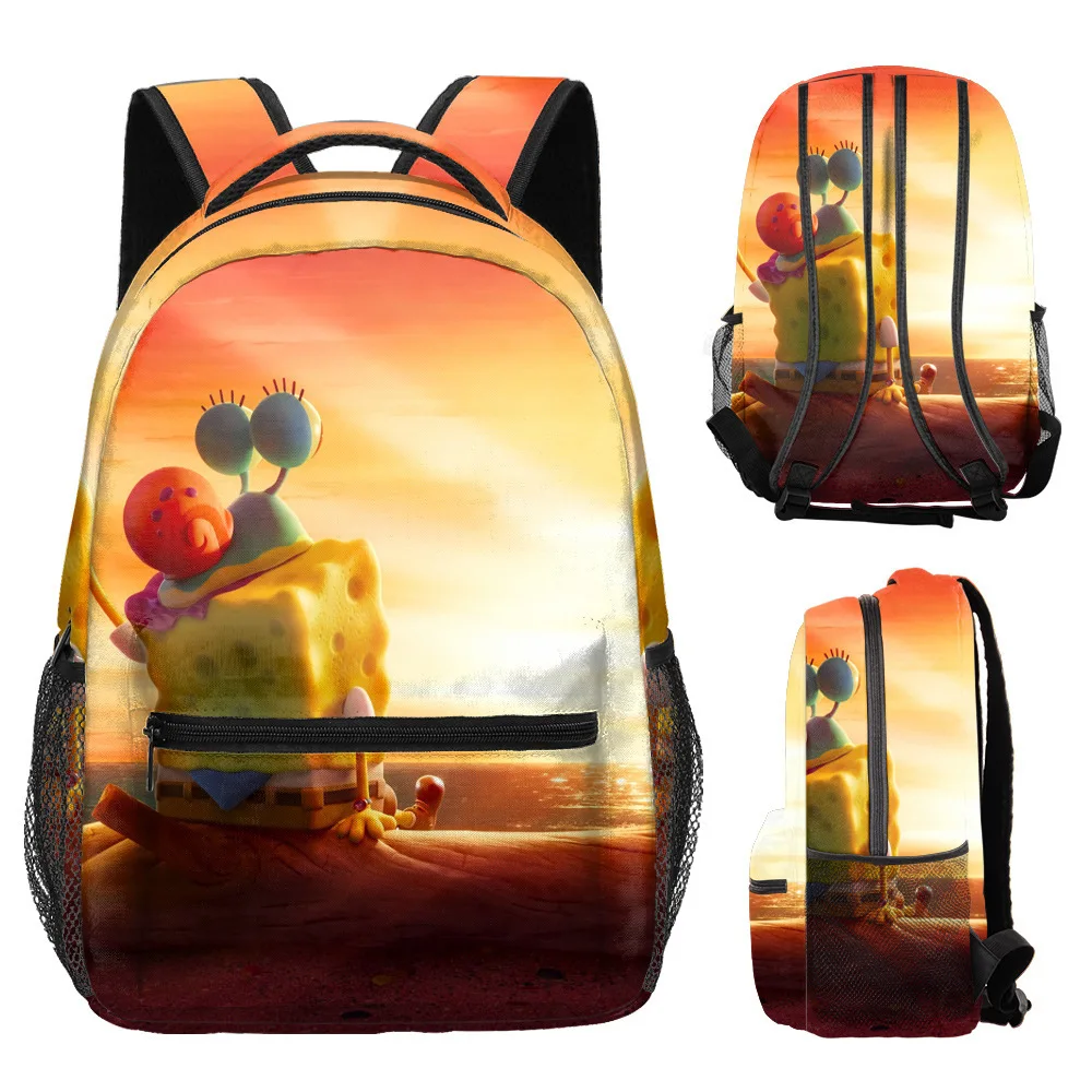 Custom 2024 new European and American school bag meal bag pencil case set 3-piece backpack for kids