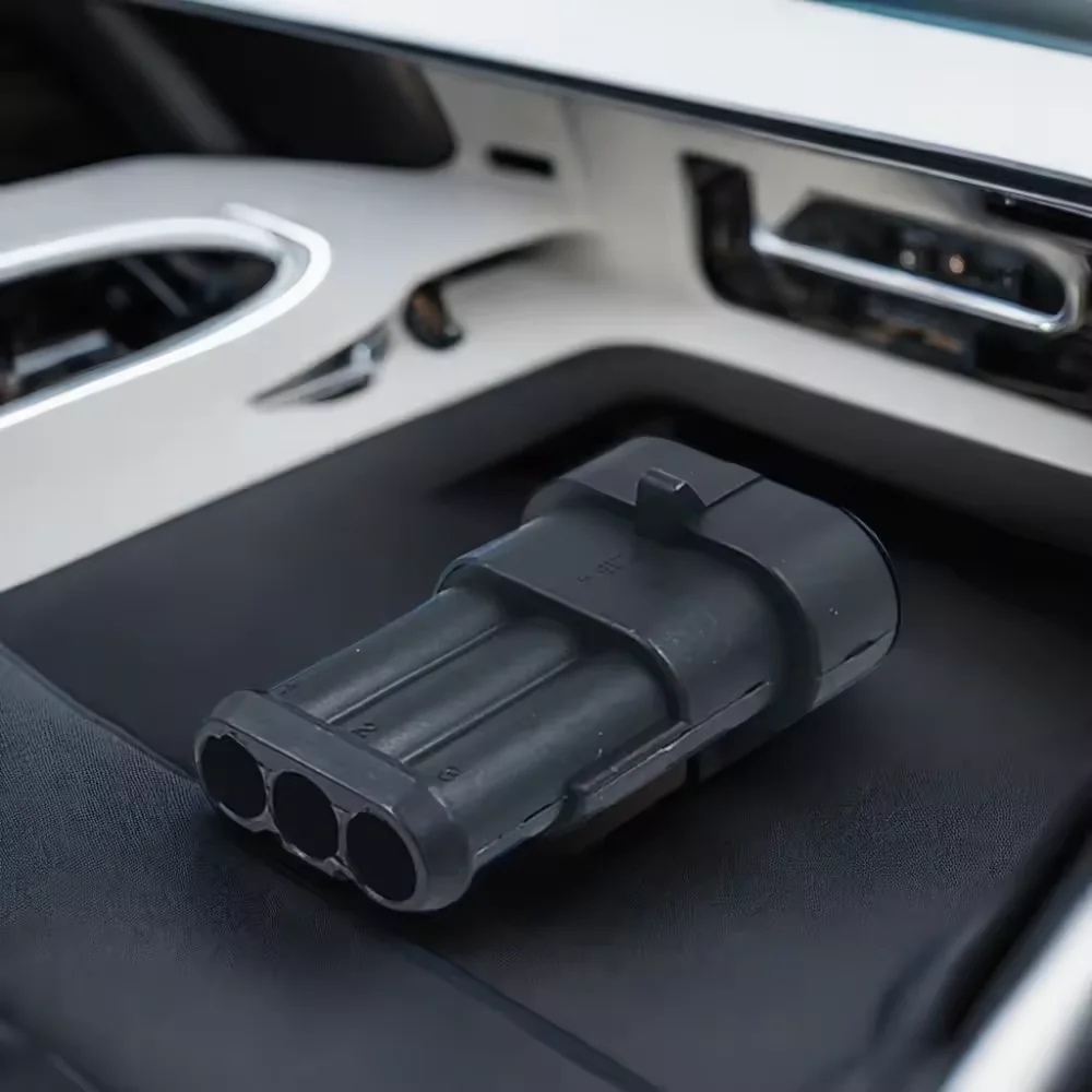 CHENF 3-Pin Waterproof Auto Electrical Connector 1.5 Tyco Amp with Male Female Copper Contacts Power Application Auto Automotive