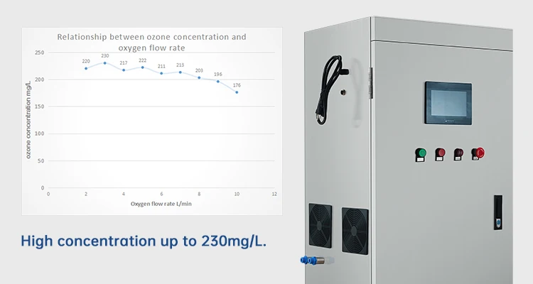 Large Ozone Generator 100G 200G Water Treatment Machinery PLC Control High Concentration Ozone Generator
