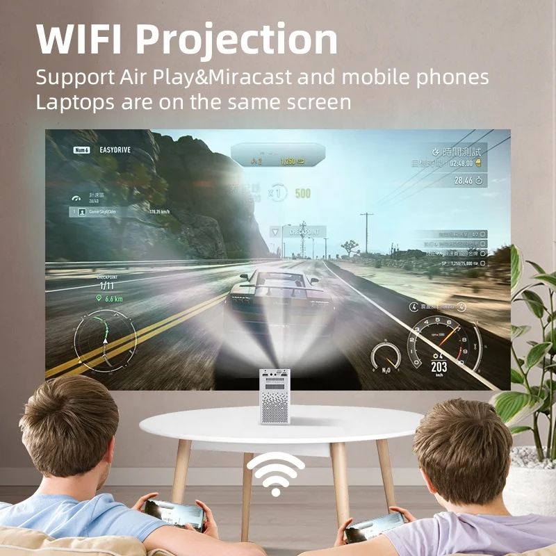  Умный мини-проектор 4K HD Led bi led регулируемый проектор для телефона Android