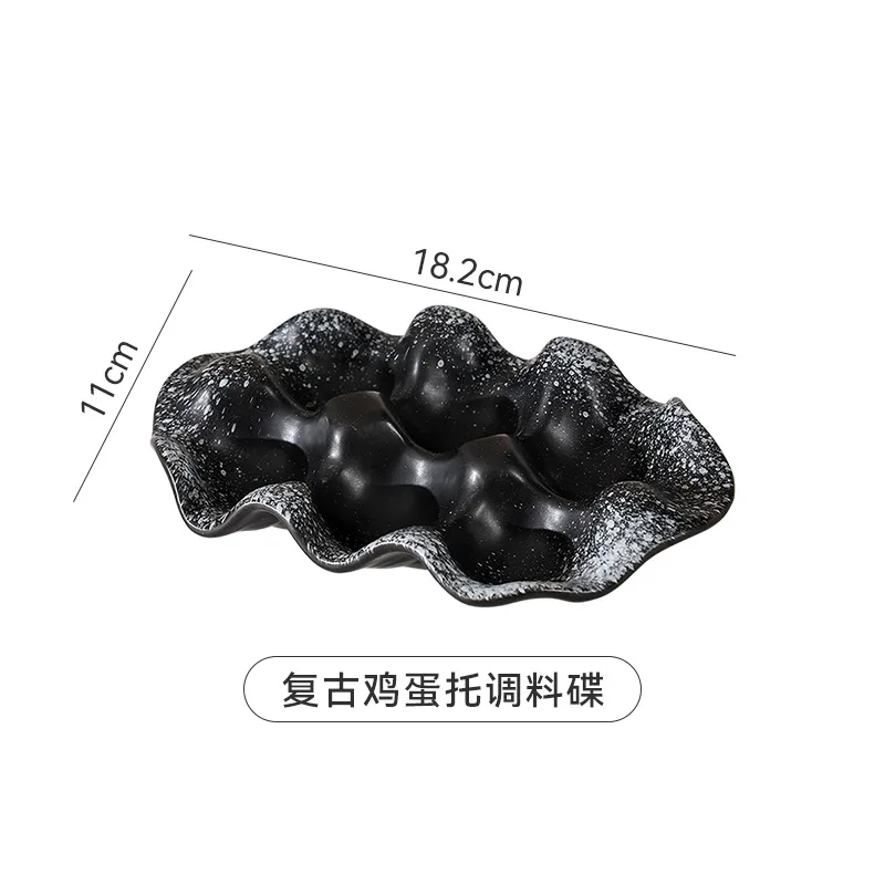 Creative Irregular Design Ceramic Sauce Dishes Dipping Bowls Serving Dishes for Dip,Ketchup,Mayonnaise,Salsa and Tartar