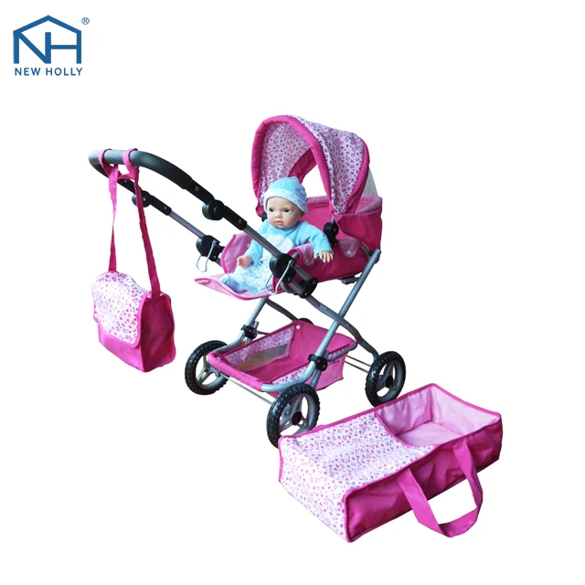 China Wholesale Cheap Pink Girl Preschool New Design Baby Doll Pram Stroller