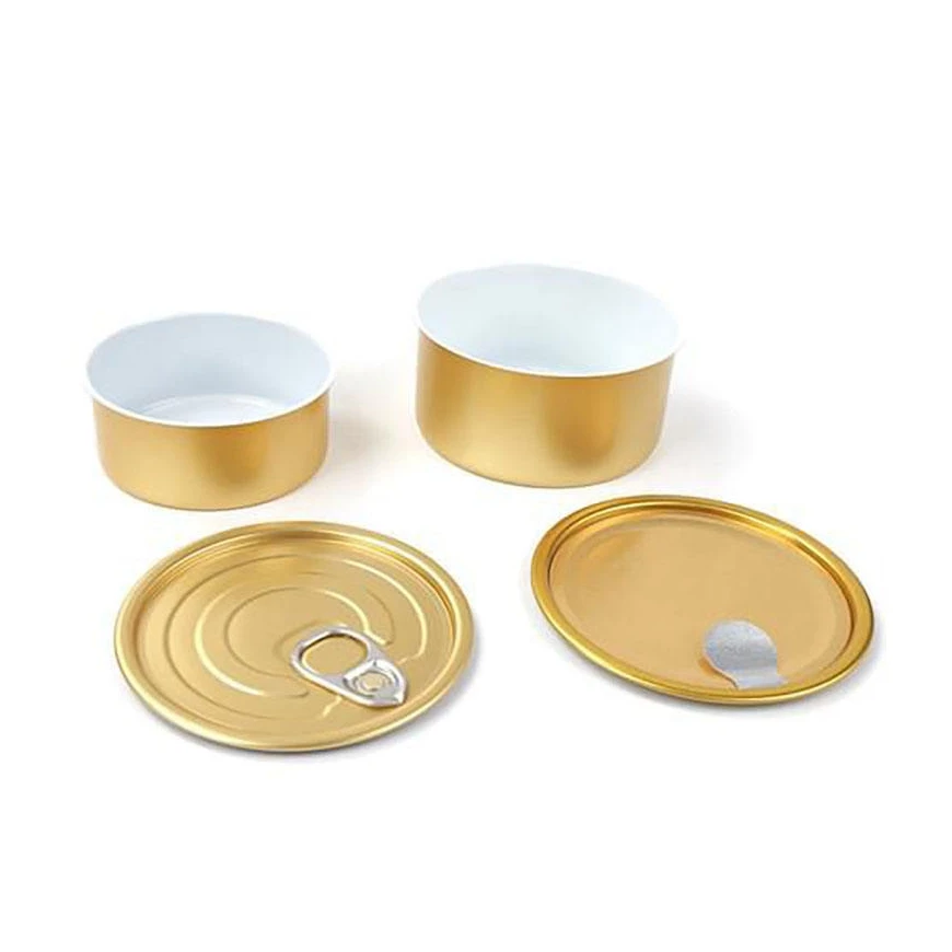 Factory Direct Price Round Shape Pull Tab Metal Tinplate Tin Can With Lids