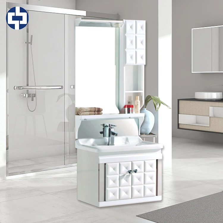 Customized wall mounted waterproof PVC bathroom cabinet