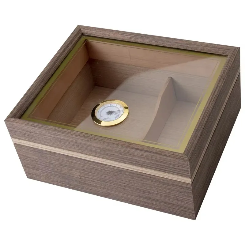 Wholesale Walnut Cigar Case Walnut cigar box Custom Size Logo Small Wedding Gift Box Groomsmen Gift Box humidor cigar