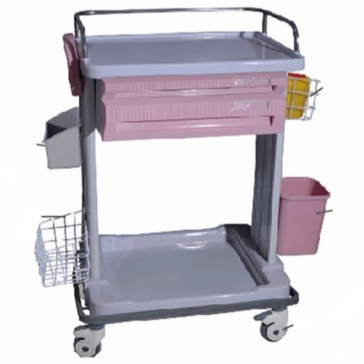 Hospital Medical equipment operating room emergency trolley ABS Medical Trolley with drawer medical Emergency trolley