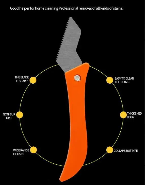 Grout Knife Remover Tool Serrated Seam Cleaner Scraper Sealant Smooth Remover Tool For Floor Wall Seam Cement Cleaning Tool