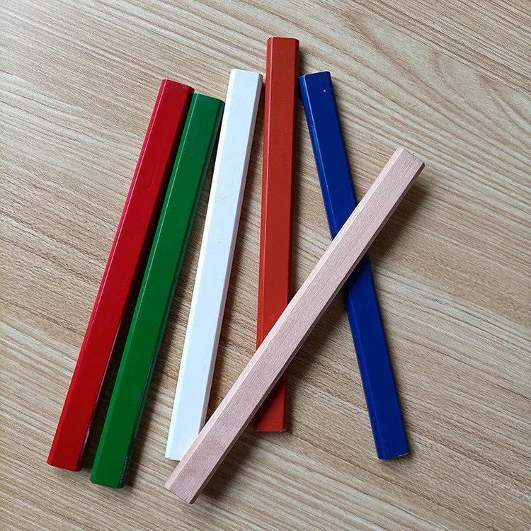 Custom Logo Architect Carpenter Marking Pencil Set Worker Pencil Builder Construction Woodworker Octagonal Pencil