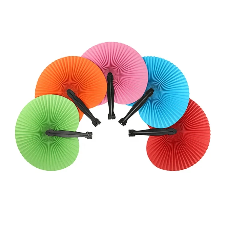 2019 Mini Folding Chinese Paper Fan - Wedding Favour Round Paper Fan