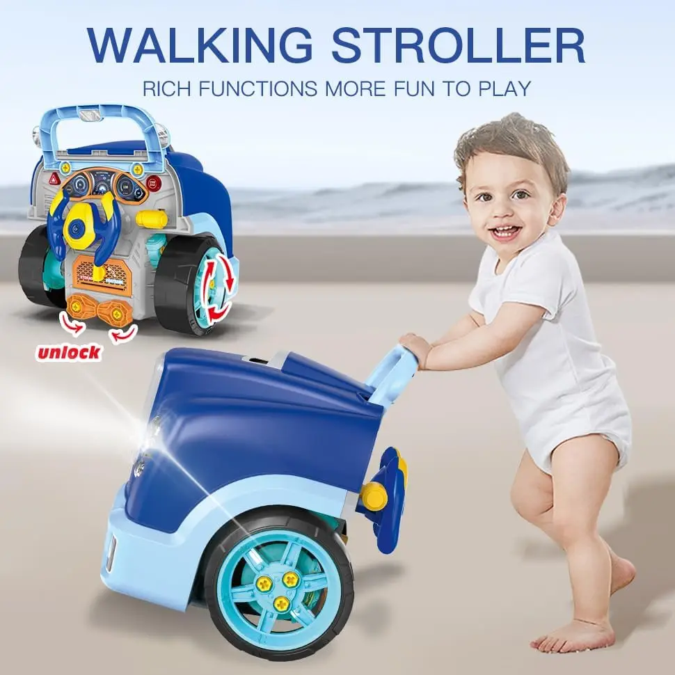 Educational Car Engine Toy for Kids School Bus Motor Mechanic Set for Kids Car Toy Interactive Truck Engine Toy with Tool