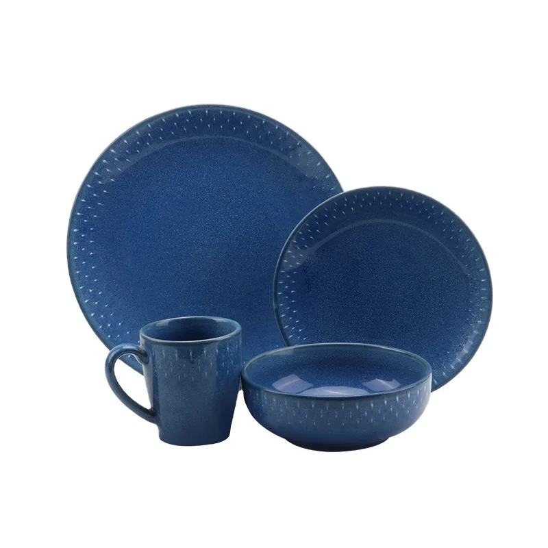 Reusable eco-friendly stoneware dinnerware set ceramic plates sets dinnerware tableware