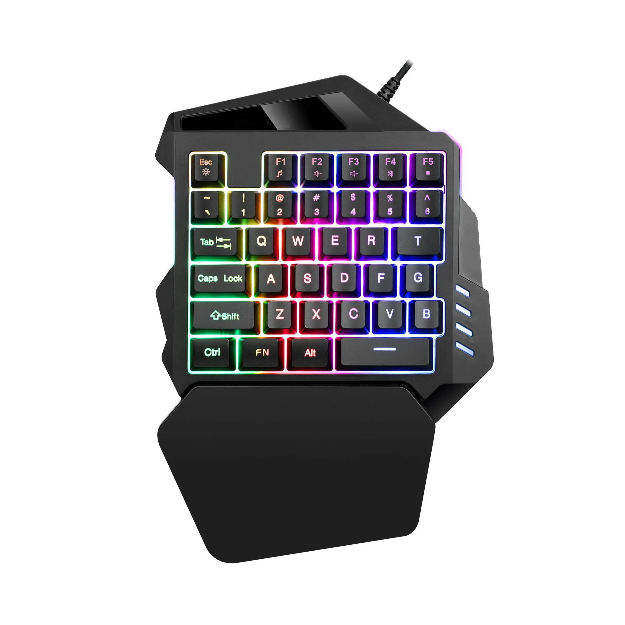 
Wired Mini Gaming Keypad 35 Keys One-Handed RGB LED Gaming Keyboard 