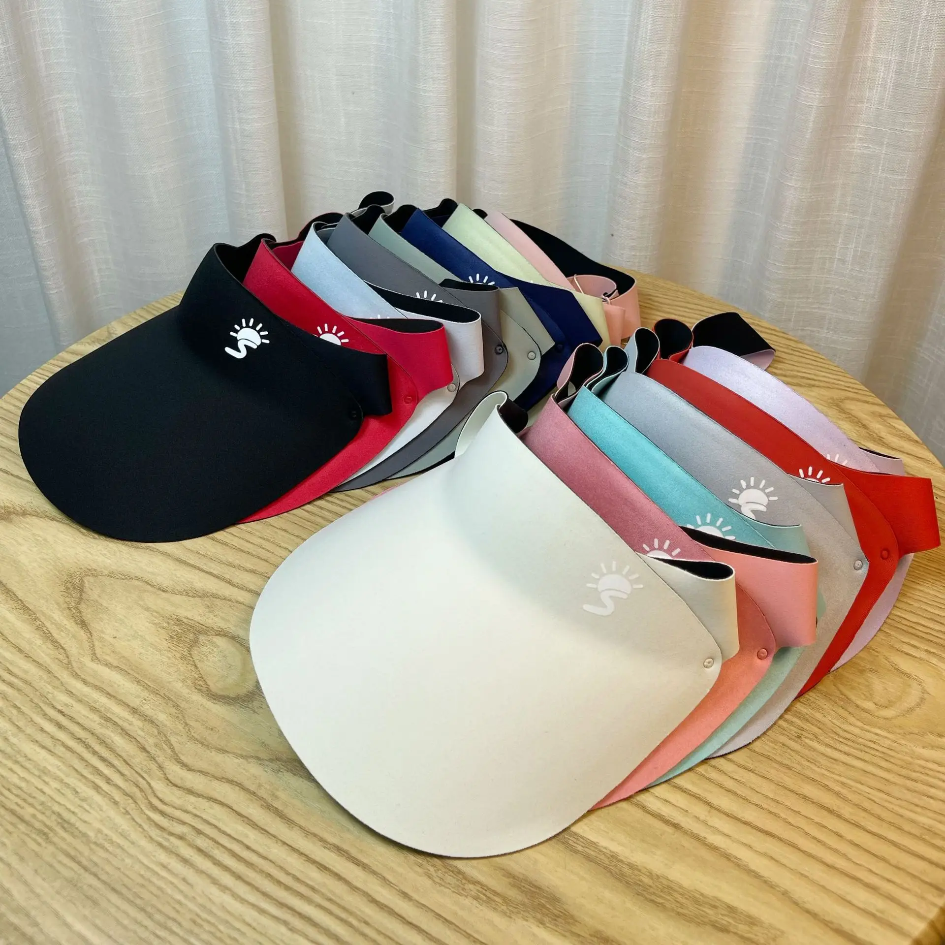 Summer big brim ultra lightweight Seamless cool hat outdoor sports folding hollow top Sunvisor