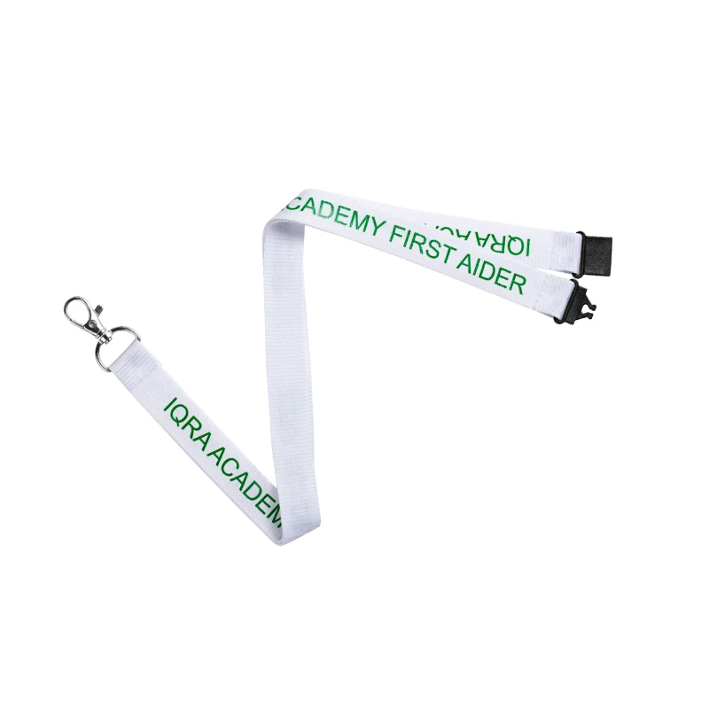 Customized Colorful Factory Card Sleeve Badge Polyester Flat Coarse Pattern Rope  Logo Custom lanyard