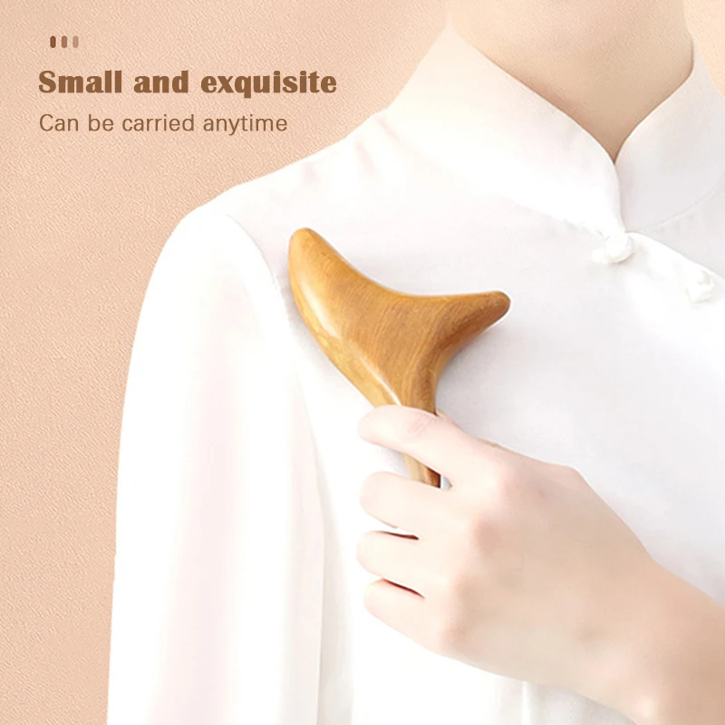 Nature Wood Trigonometric Massage Cone Wooden Lymphatic Massage Stick Face Hand Foot Body Massager Gua Sha Board Acupuncture Pen