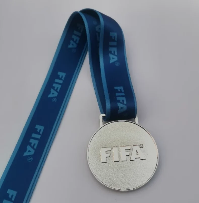 Custom Design Medal with Ribbons  Football Sports Cup Match Souvenir Club Cup  Championship Medal