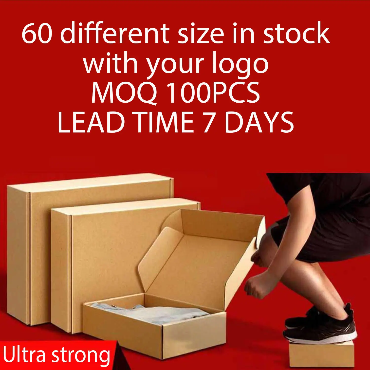 Custom Logo Printing Corrugated Kraft Cosmetic Mailers Pink Wig Shipping Packaging Gift Paper Boxes For Clothes