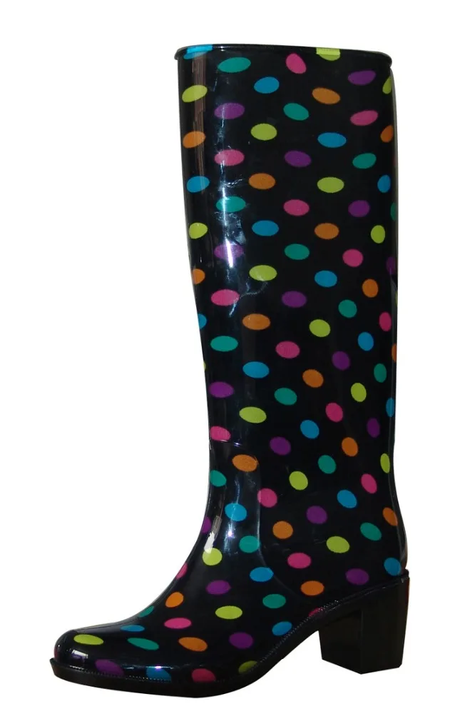waterproof cheap women PVC  rain boots high heel