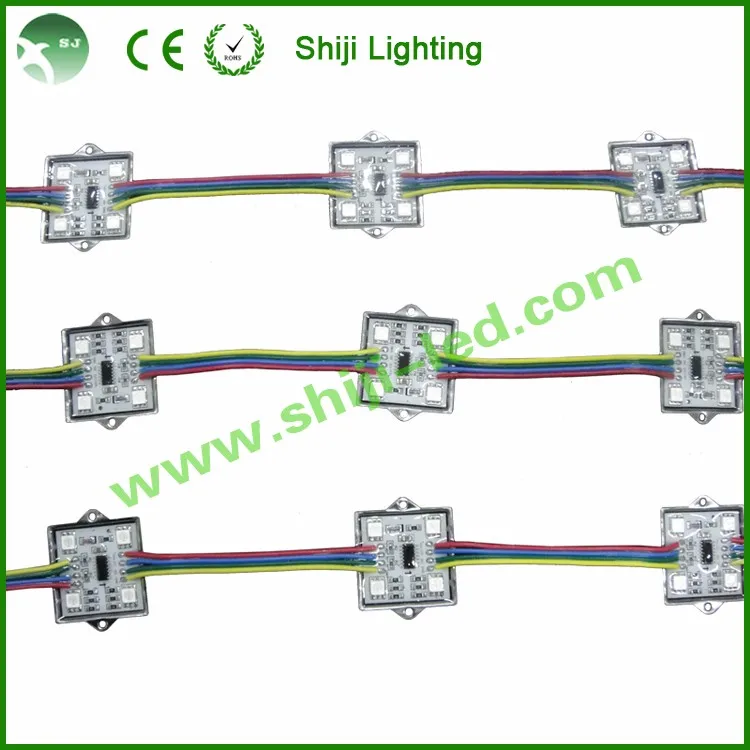 24v 3535 dmx waterproof 4leds high quality smd5050 dmx512 square pixel led module with 3M adhesive tape