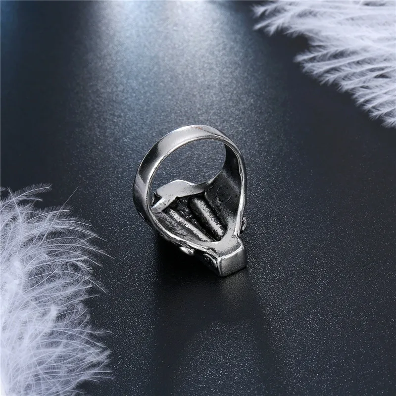 New Design Punk Mummy Ancient Silver Rings Stainless Steel Alloy Angel Men Ring