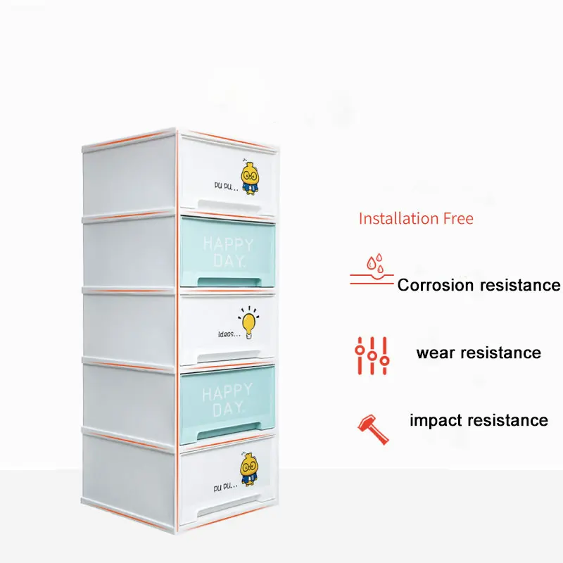 G-5089 Children Baby Wardrobe Children Toy Wardrobe Plastic Storage Closet Plastic Kitchen Cabinets Storage