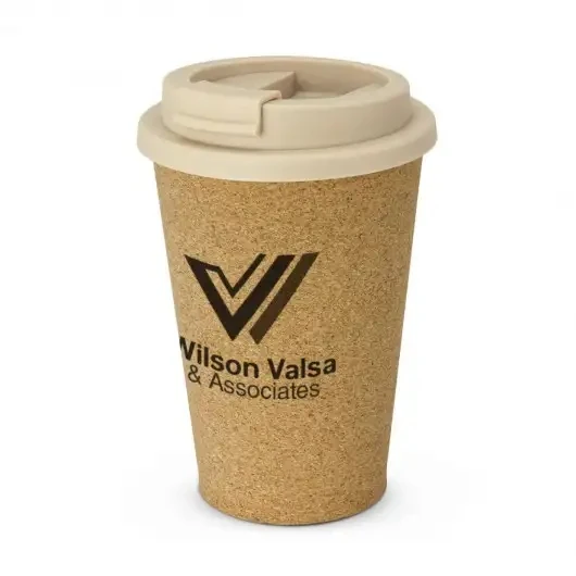 12oz Reusable  Sublimation Cork Coffee Cup WIth Lid