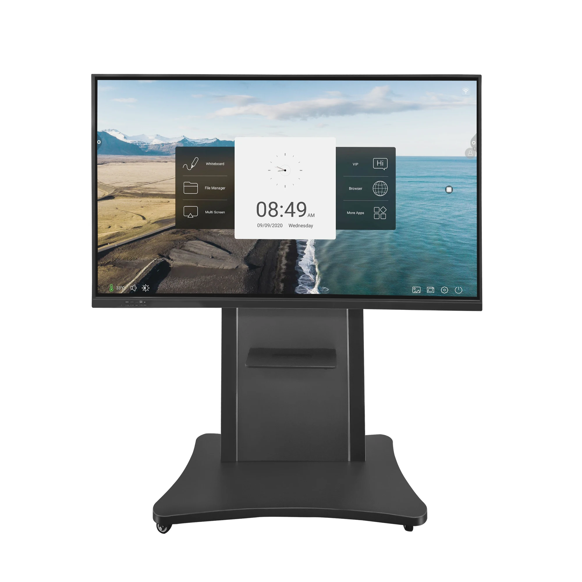 75 Inch Dual System Newest 811P 4K 4G+32G Smart Digital Conference School Interactive Whiteboard Display