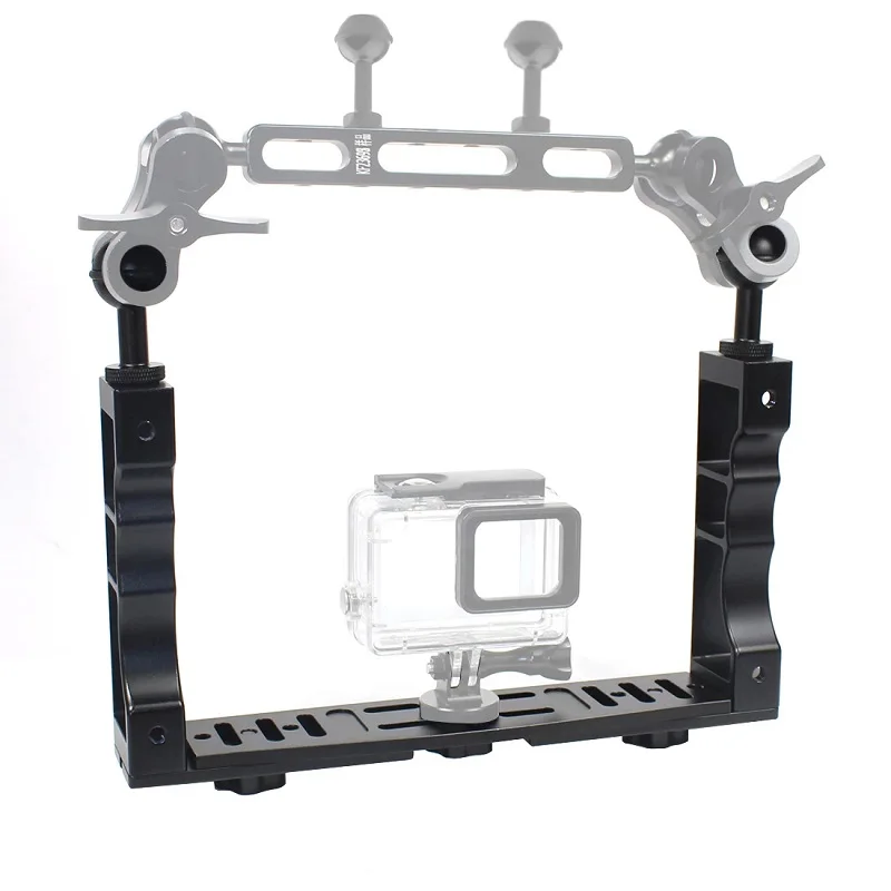 Aluminum Underwater Camera Parts CNC Machining Underwater Waterproof Shell Tray Housings Arm For Gopro Action Camera Holder Part