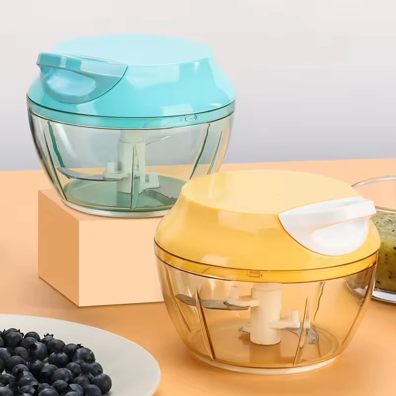 Mini Manual handheld multi-functional professional plastic processor vegetable onion swift chopper blender kitchen tools