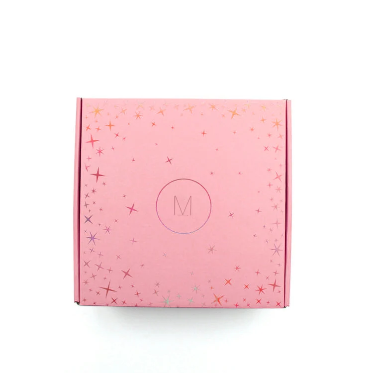 
Custom Pink Paper Gift Cosmetic Beauty Makeup Clothing Products Packaging Carton Shipping Boxes With Logo 