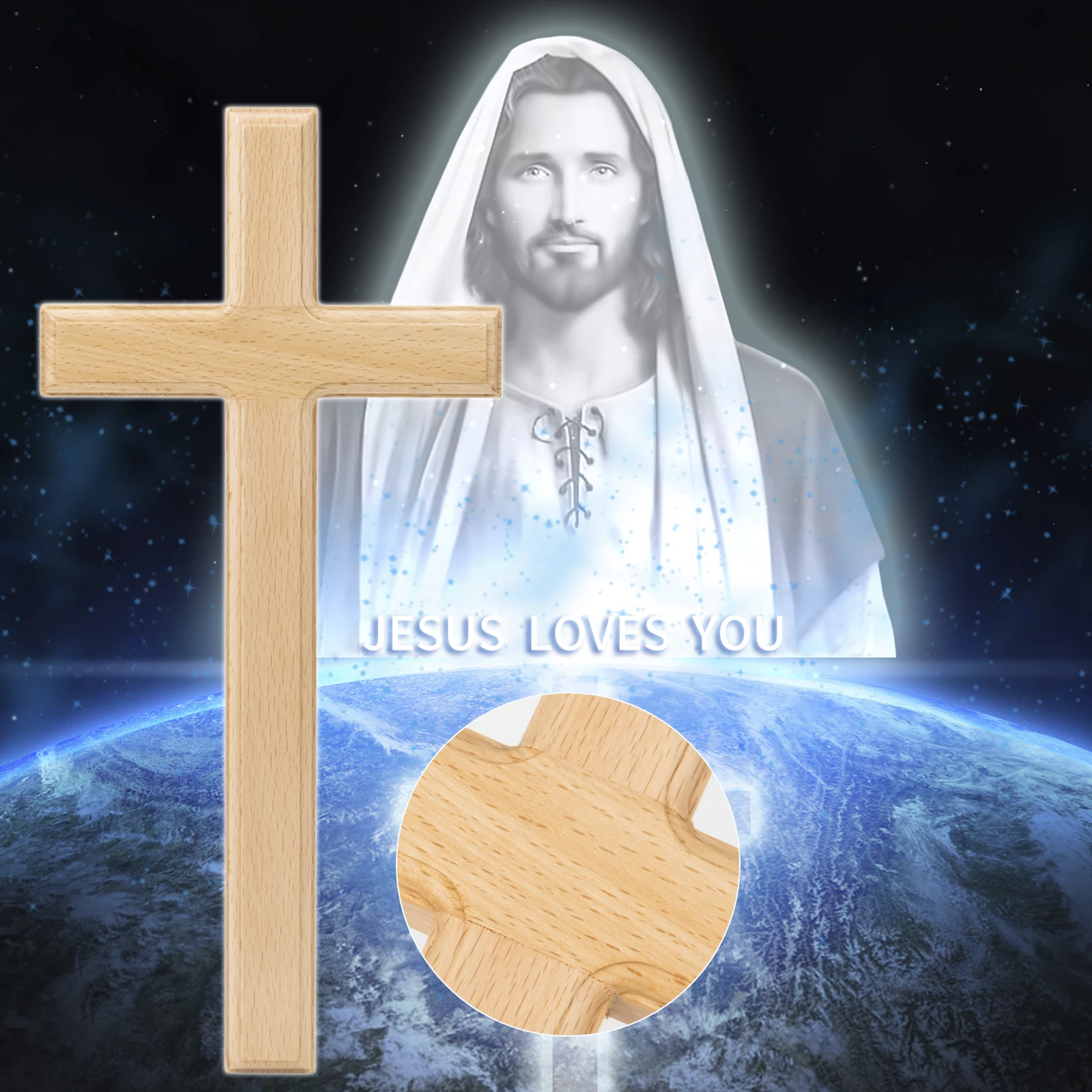 Religious Wooden Crafts Cross Christian Crosses Carved Hand Fit Small Wooden Cross