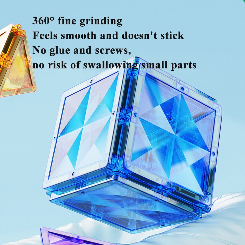 Colorful DIY Magnet Build Tiles 30 pcs Magnetic Construction Tiles Plastic Building Blocks Toys for Kids