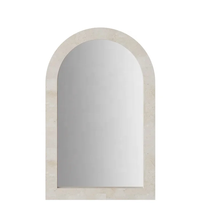 SHIHUI Natural Stone Design Bedroom Limestone Framed Long Full Length Body Wall Dressing Standing Limestone Floor Decor Mirror