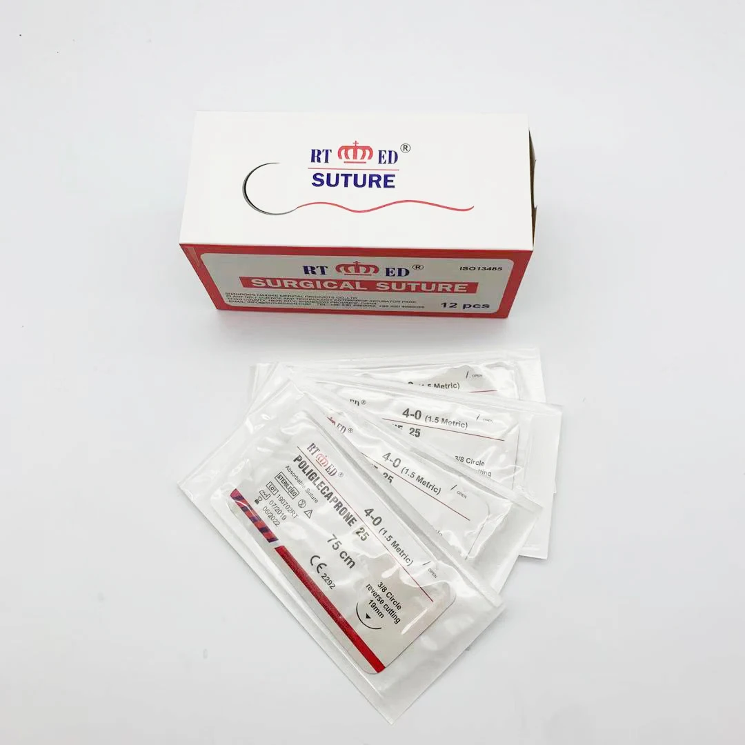 Polyglecaprone  (PGCL) Synthetic Monofilament  sutures with needle USP 6/0-2 75CM violet/undyed quality control