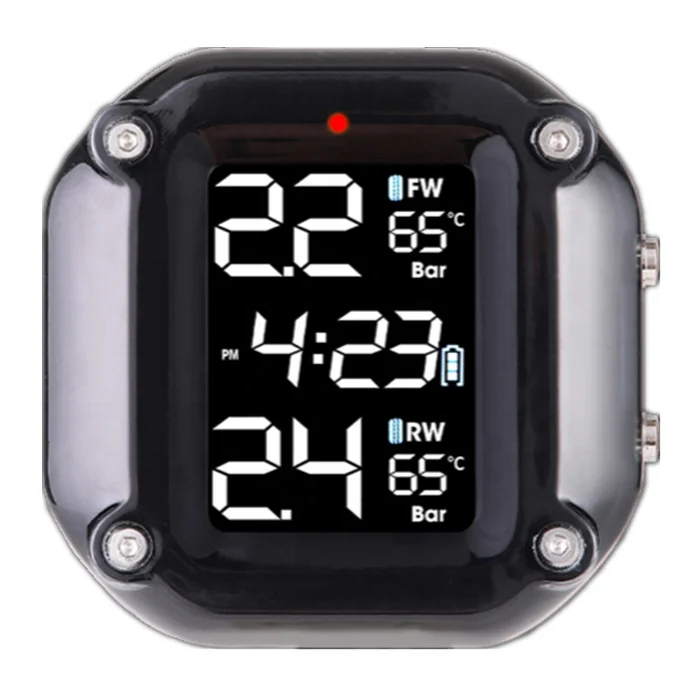 Sumomoto USB or Solar Charging Motorcycle Handlebar Tire Pressure & Temperature Monitor  TPMS-680