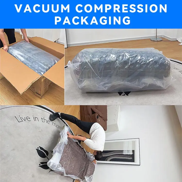 Direct sales the compression sponge packing vacuum living room compressed sectional foam sofa