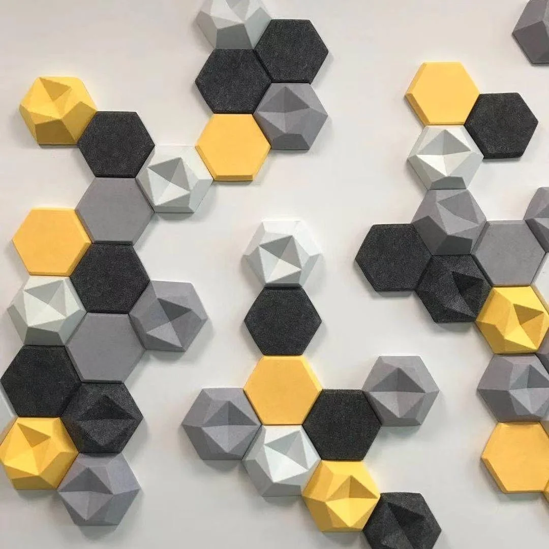 China Manufacture Creative Product Colorful Polyester Fabric Acoustic Panel Art Acoustic Panels Custom Size Soundproof Low MOQ