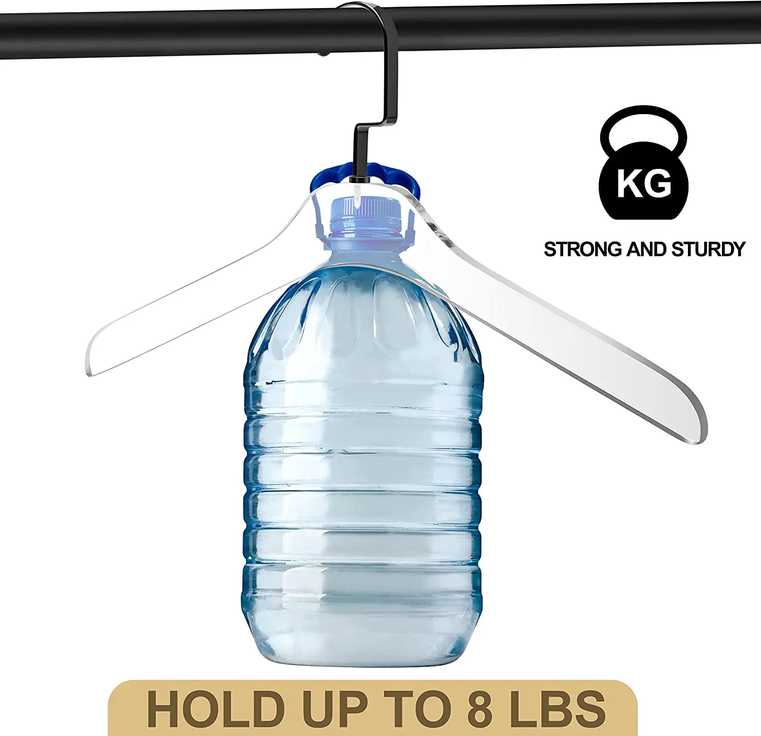 5 Pack Luxurious Closets  Clothes Hangers Clear Acrylic Hangers with Gold Chrome Plated Steel Hooks