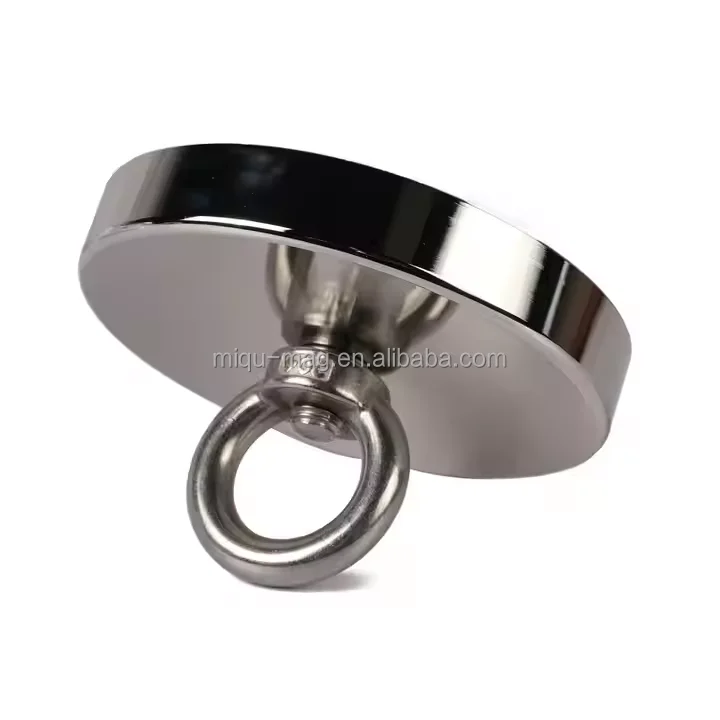 Rare Earth Neodymium Magnet Fishing Kit 600kg 400kg Strong Ndfeb Neodymium Magnet Pot Diameter 90mm 80mm Black OEM Made Coil